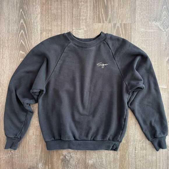 Oak + Fort Black Sweatshirt Sugar Embroidered XS - Picture 4 of 8